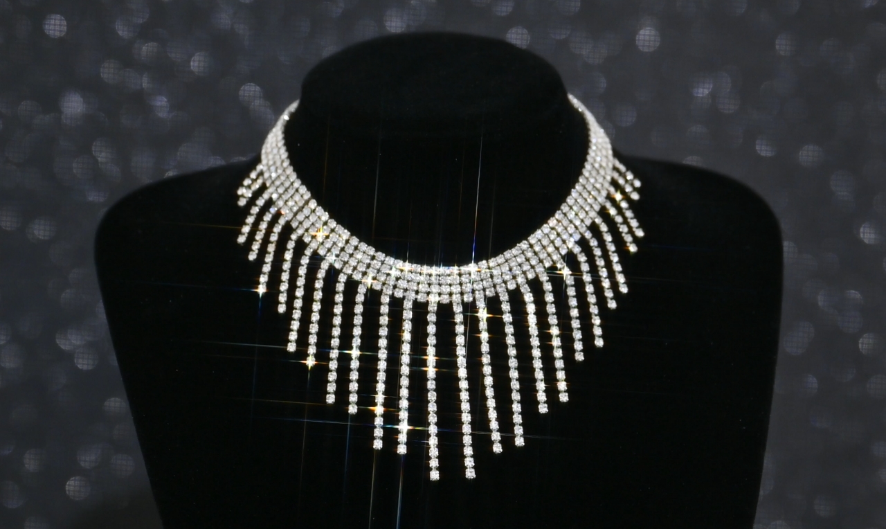 Amazon.com: Sixexey Rhinestone Choker Necklaces Silver Neck Chain